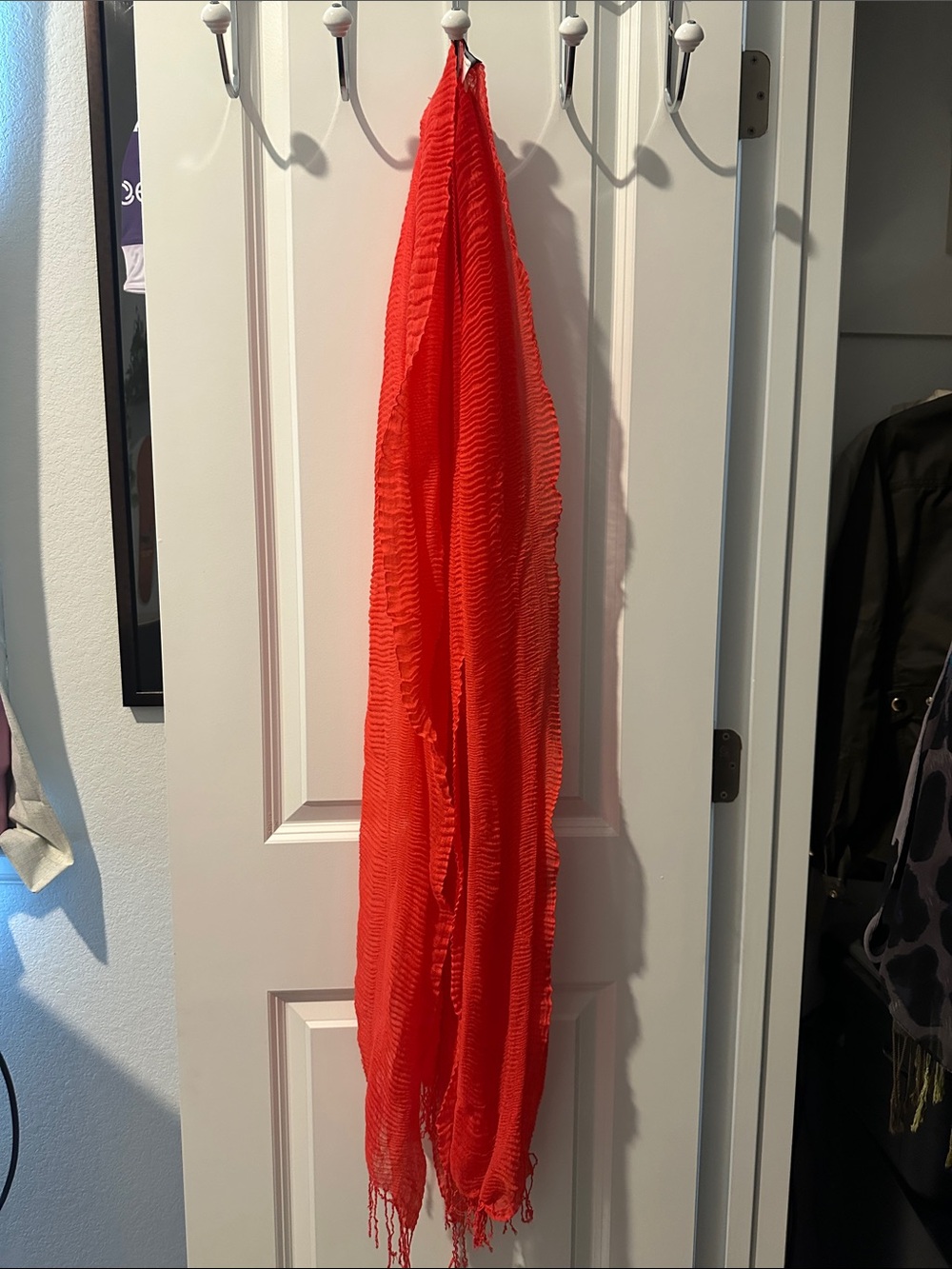 Vibrant Red Lightweight Scarf